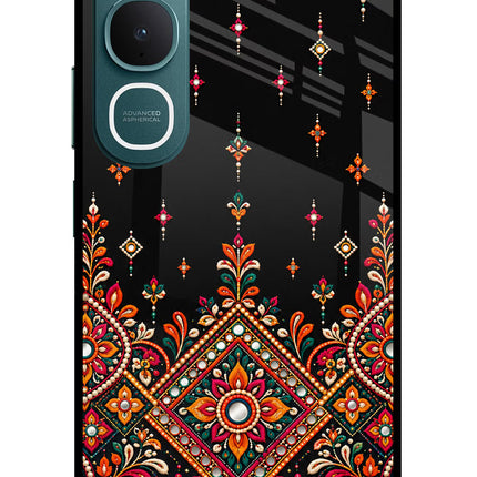 Noir Mehfil Vivo Y31 5G Glass Case