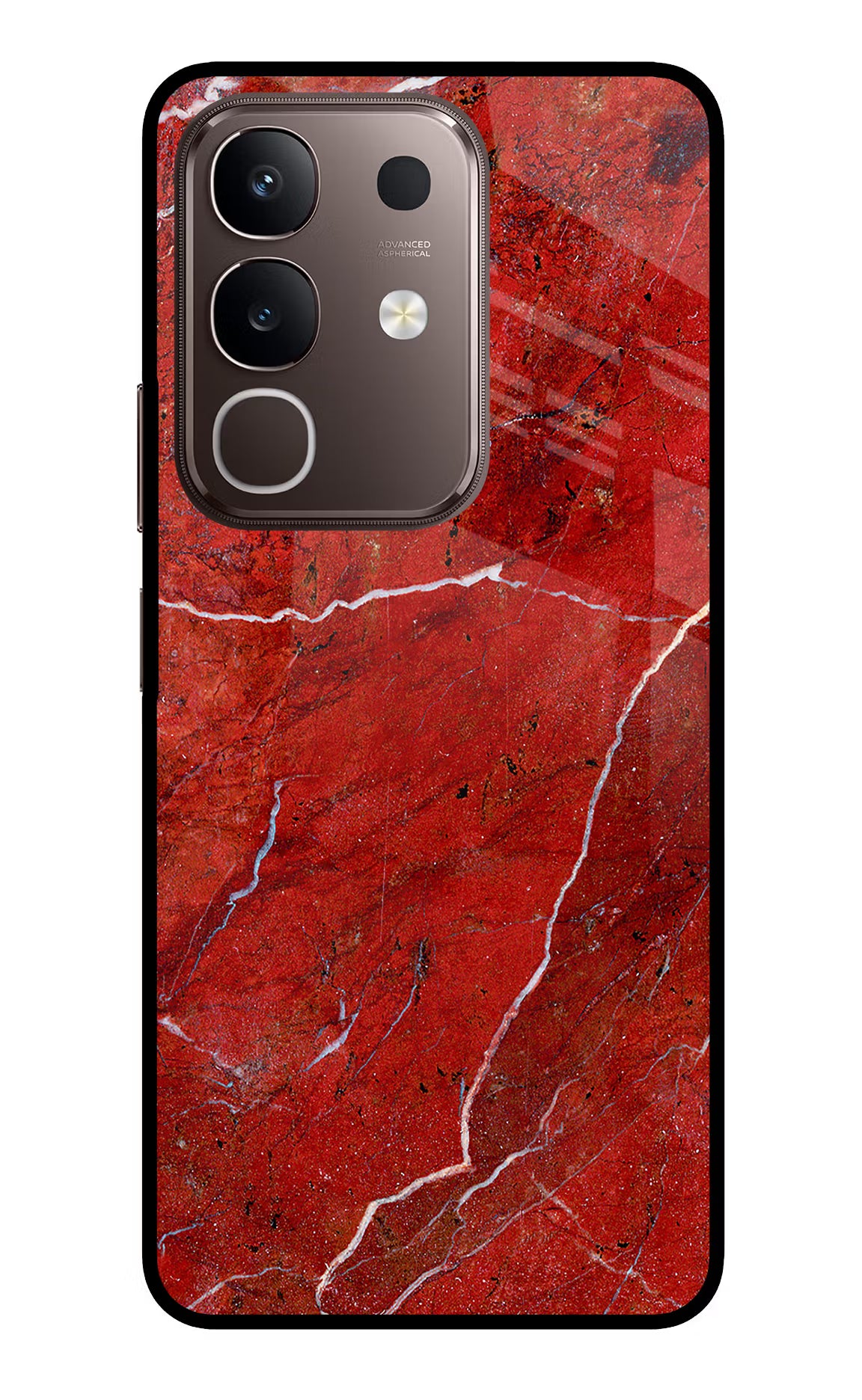 Red Marble Design Vivo Y31 Pro 5G Glass Case
