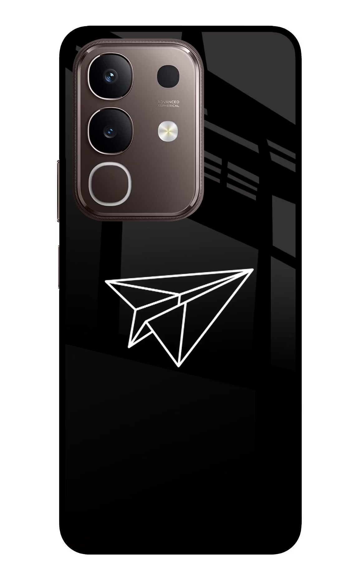Paper Plane White Vivo Y31 Pro 5G Glass Case Back Cover by Casekaro