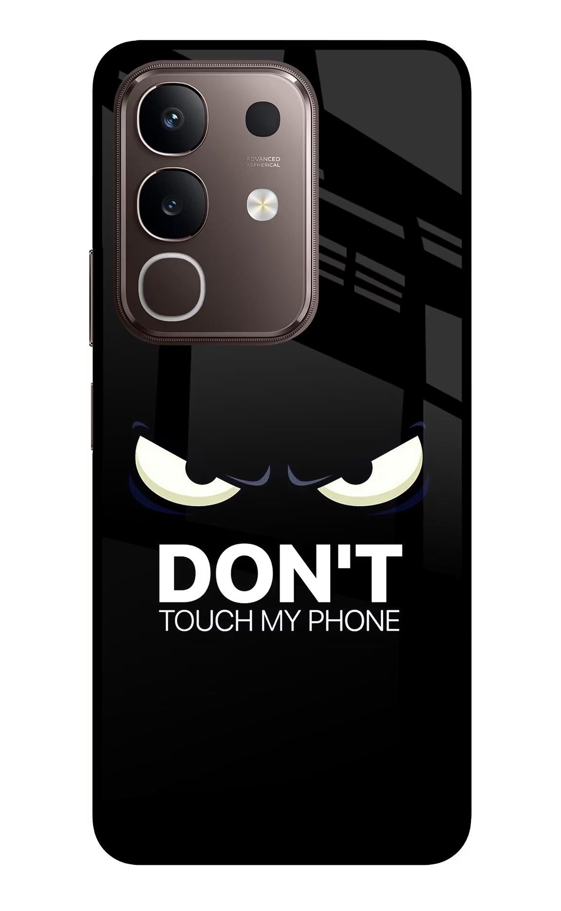 Don'T Touch My Phone Vivo Y31 Pro 5G Glass Case Back Cover by Casekaro