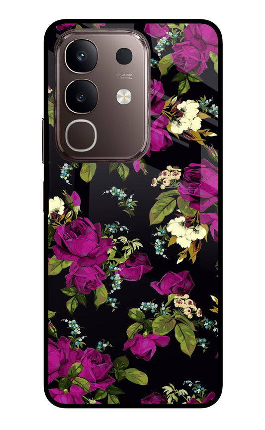 Flowers Vivo Y31 Pro 5G Glass Case