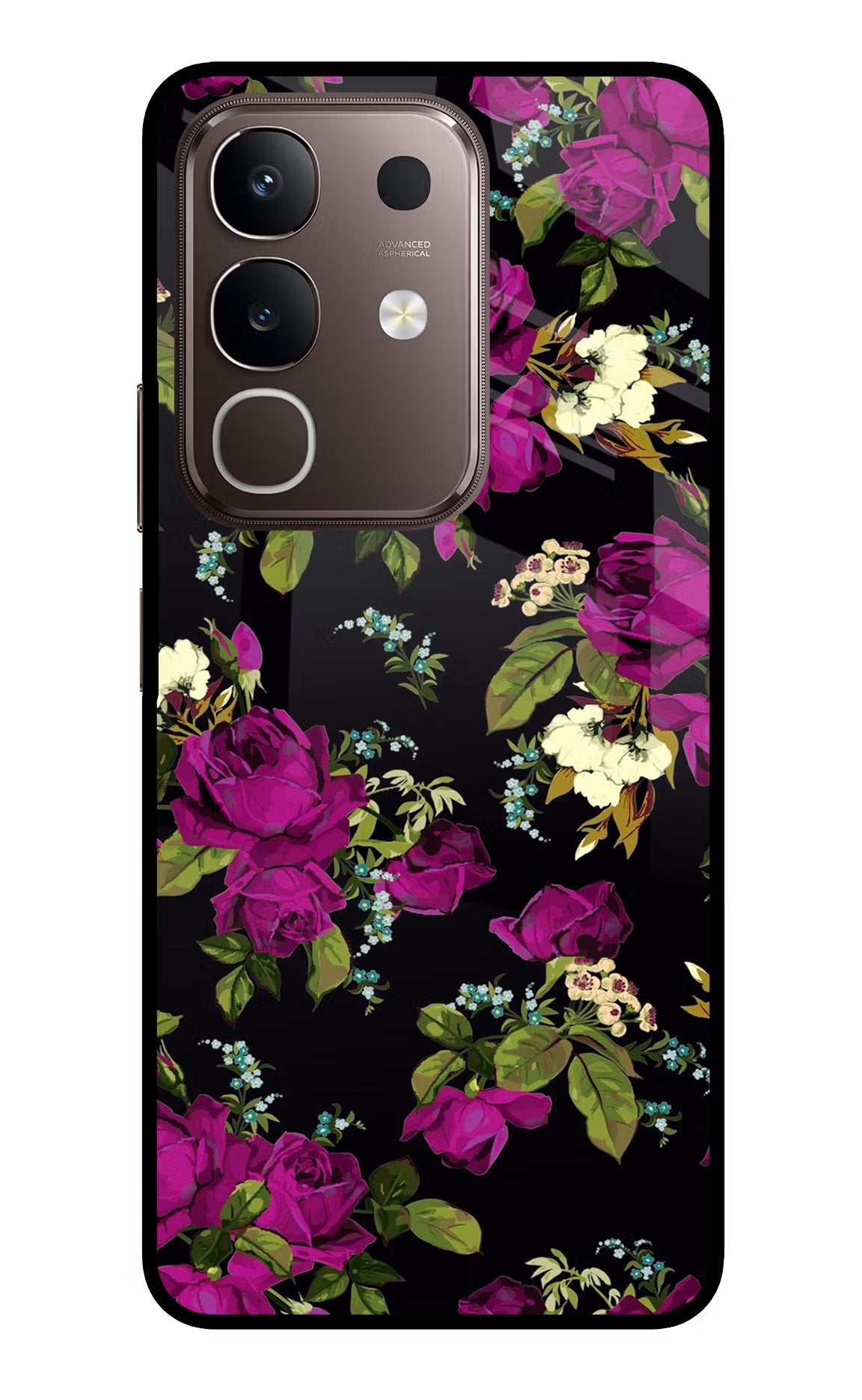 Flowers Vivo Y31 Pro 5G Glass Case Back Cover by Casekaro