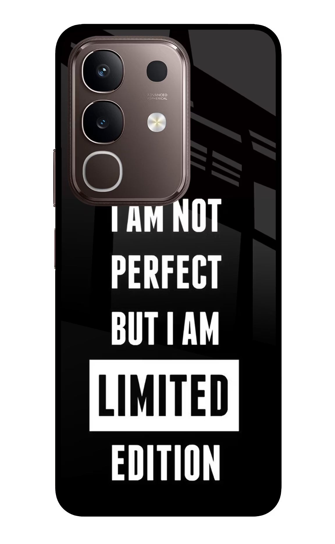 I Am Not Perfect But I Am Limited Edition Vivo Y31 Pro 5G Glass Case