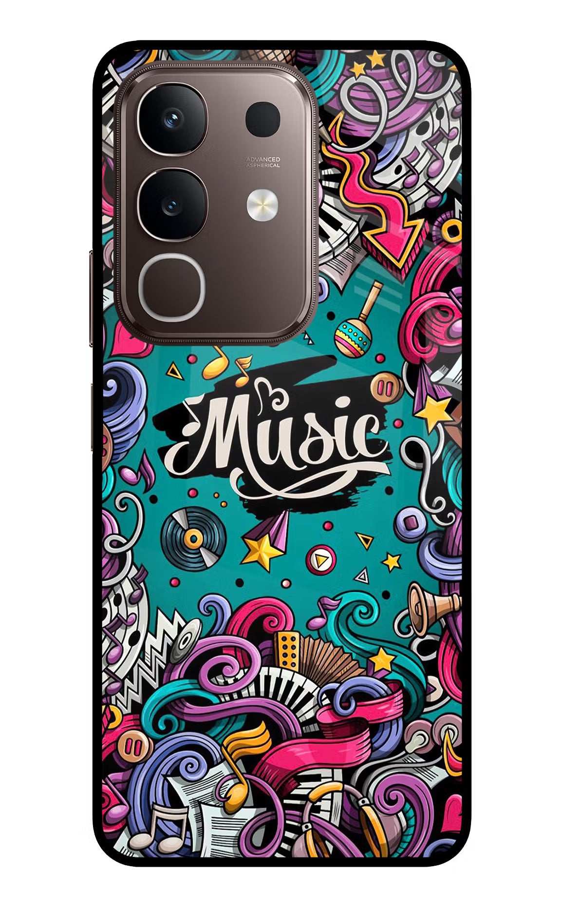 Music Graffiti Vivo Y31 Pro 5G Glass Case