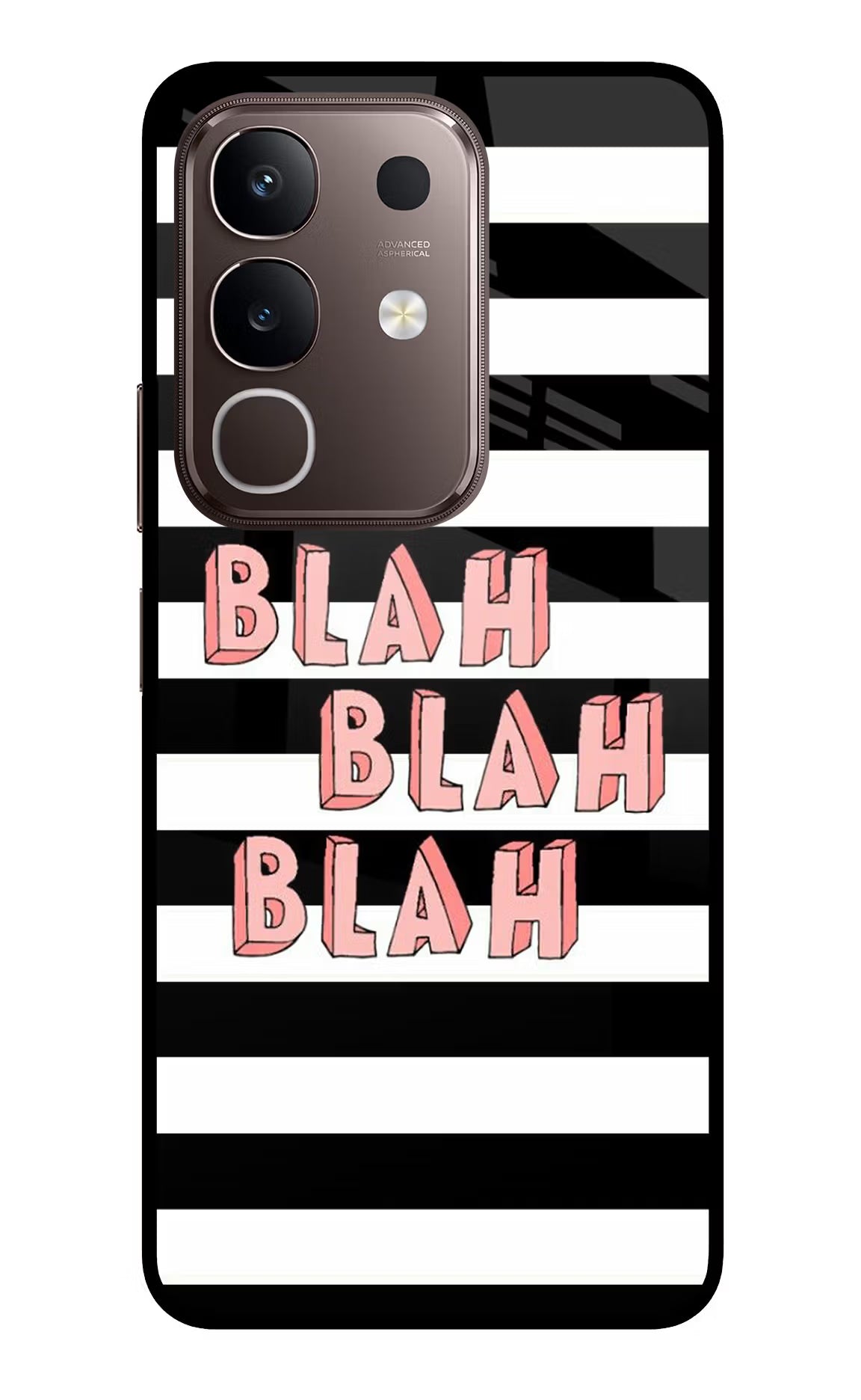 Blah Blah Blah Vivo Y31 Pro 5G Glass Case Back Cover by Casekaro