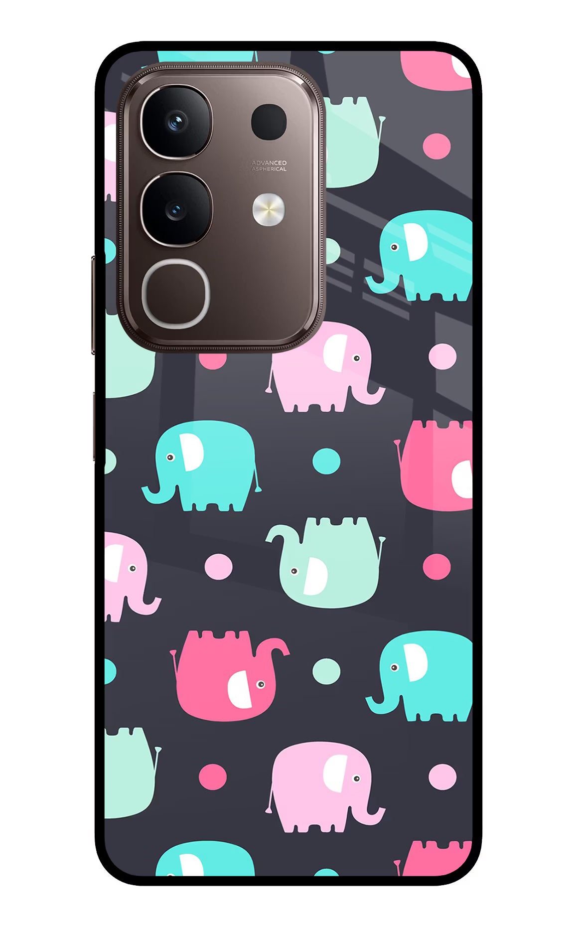 Elephants Vivo Y31 Pro 5G Glass Case Back Cover by Casekaro