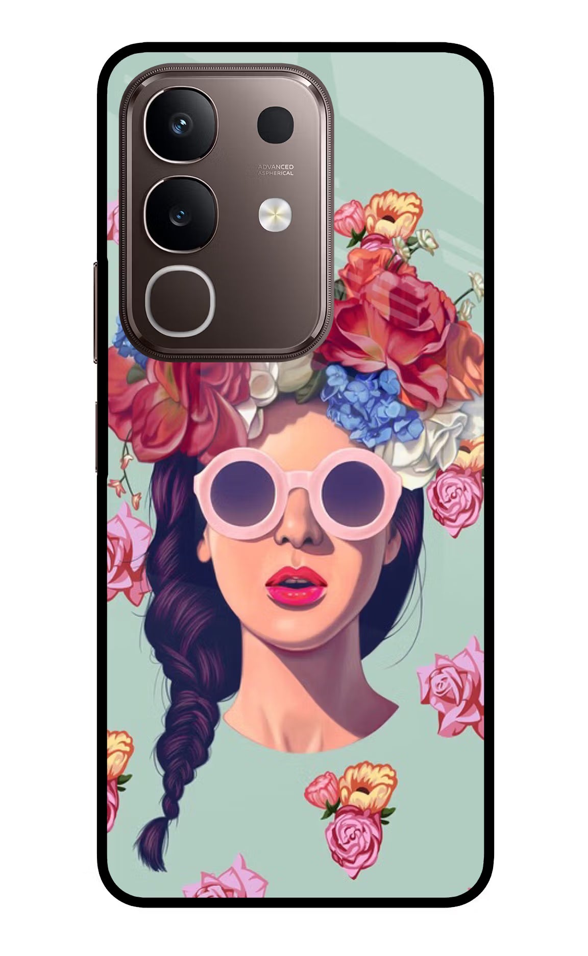 Pretty Girl Vivo Y31 Pro 5G Glass Case Back Cover by Casekaro