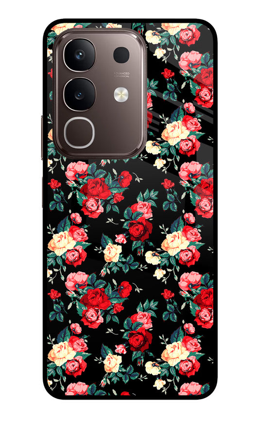 Rose Pattern Vivo Y31 Pro 5G Glass Case
