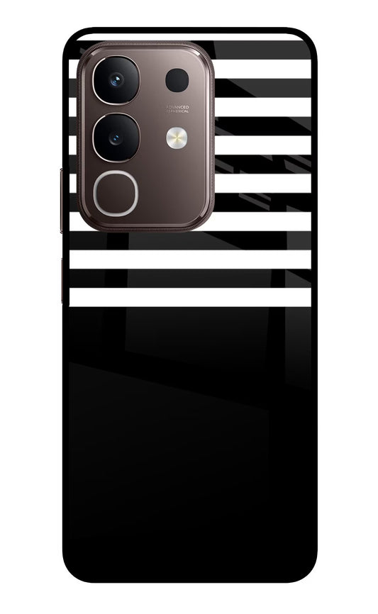 Black and White Print Vivo Y31 Pro 5G Glass Case