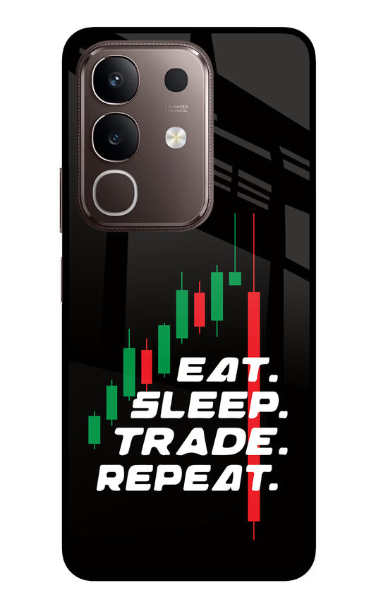 Eat Sleep Trade Repeat Vivo Y31 Pro 5G Glass Case