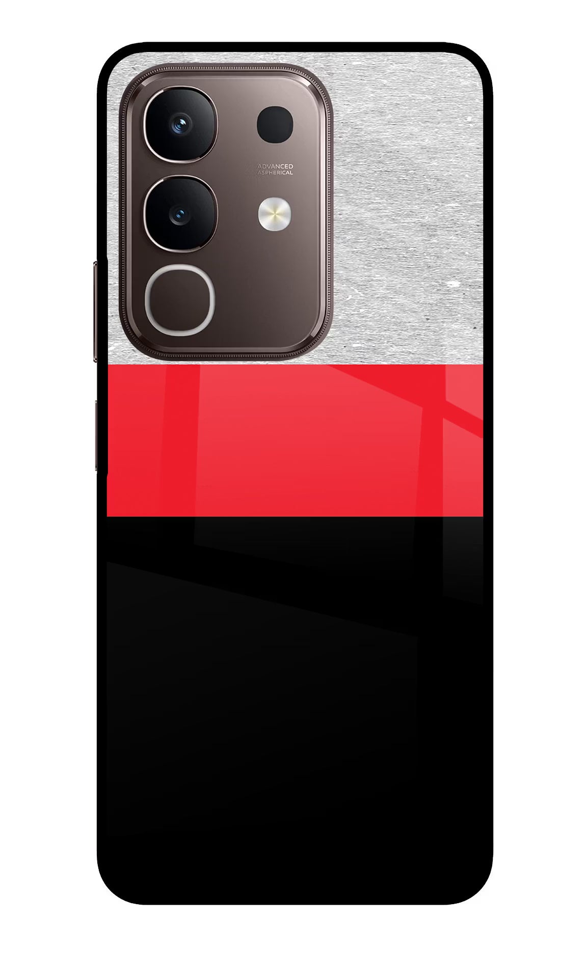 Tri Color Pattern Vivo Y31 Pro 5G Glass Case