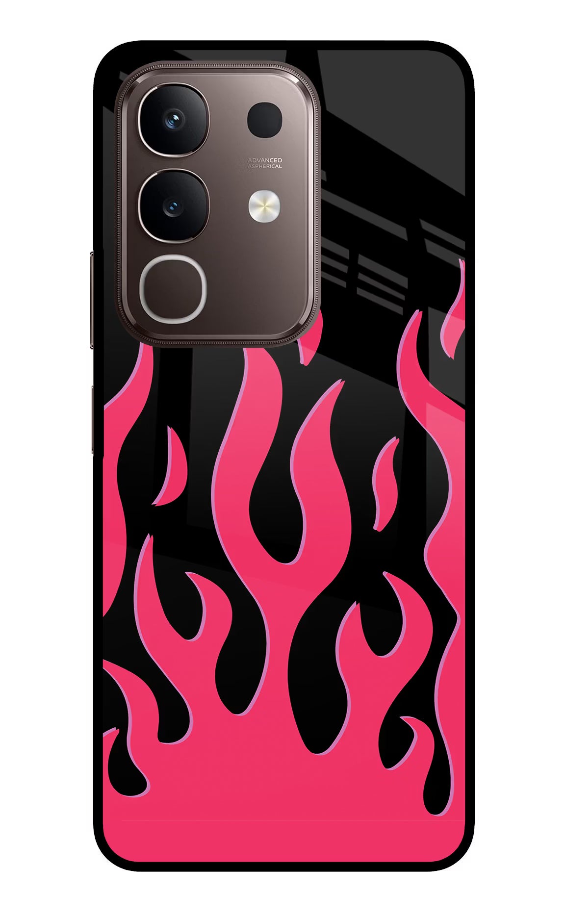 Fire Flames Vivo Y31 Pro 5G Glass Case
