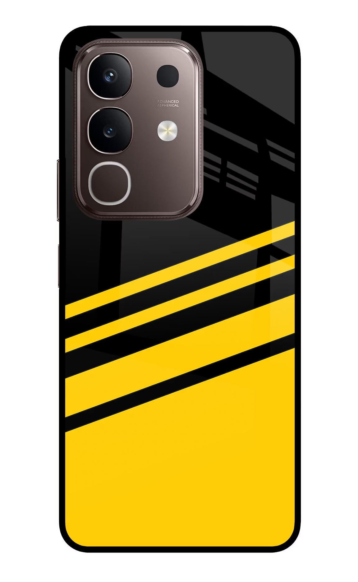 Yellow Shades Vivo Y31 Pro 5G Glass Case Back Cover by Casekaro