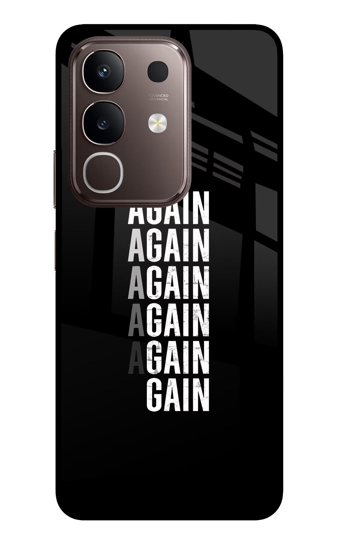 Again Again Gain Vivo Y31 Pro 5G Glass Case Back Cover by Casekaro