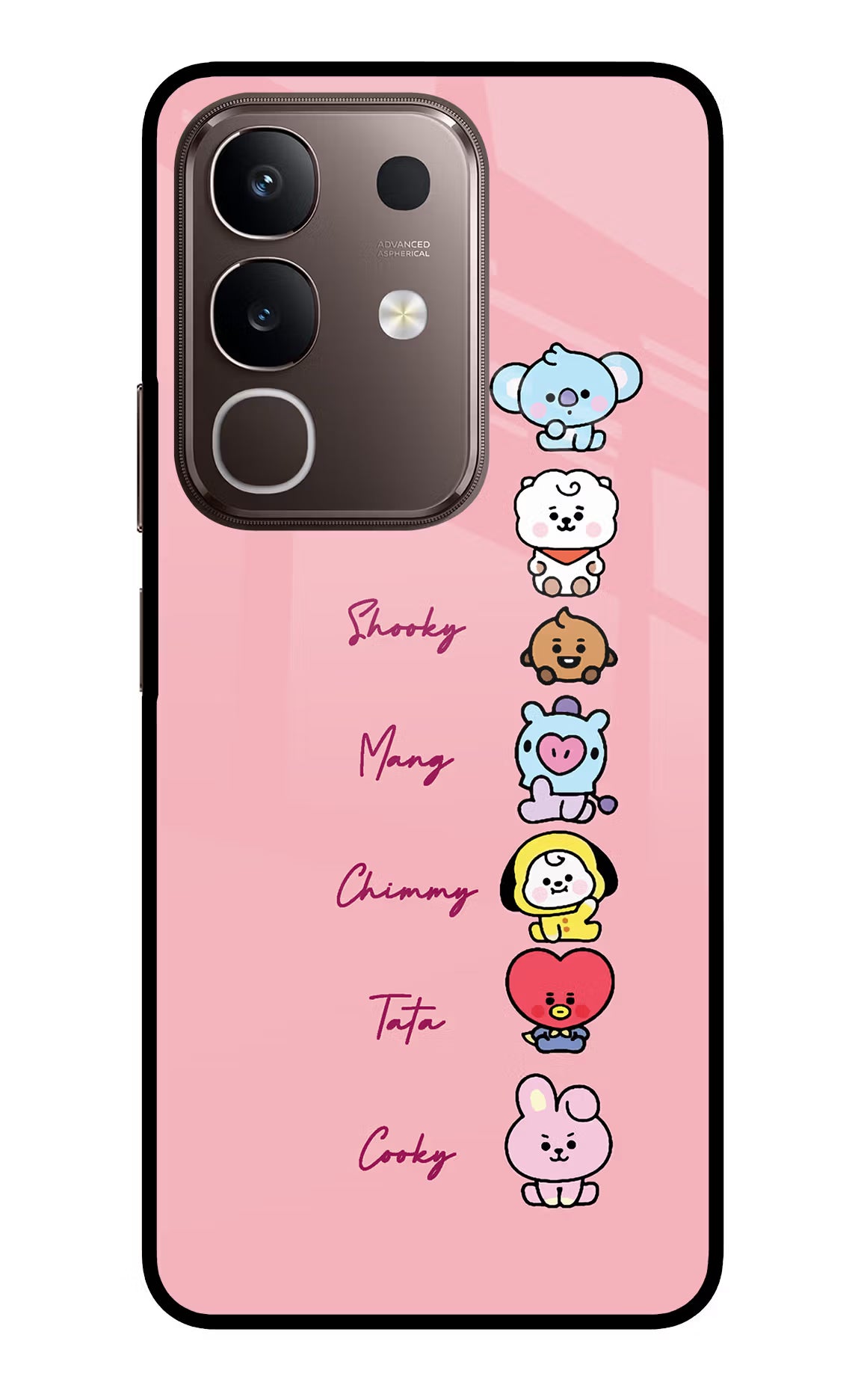 BTS names Vivo Y31 Pro 5G Glass Case Back Cover by Casekaro