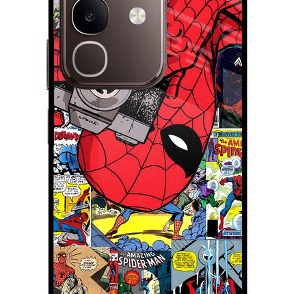 Spider Man Vivo Y31 Pro 5G Glass Case Back Cover by Casekaro