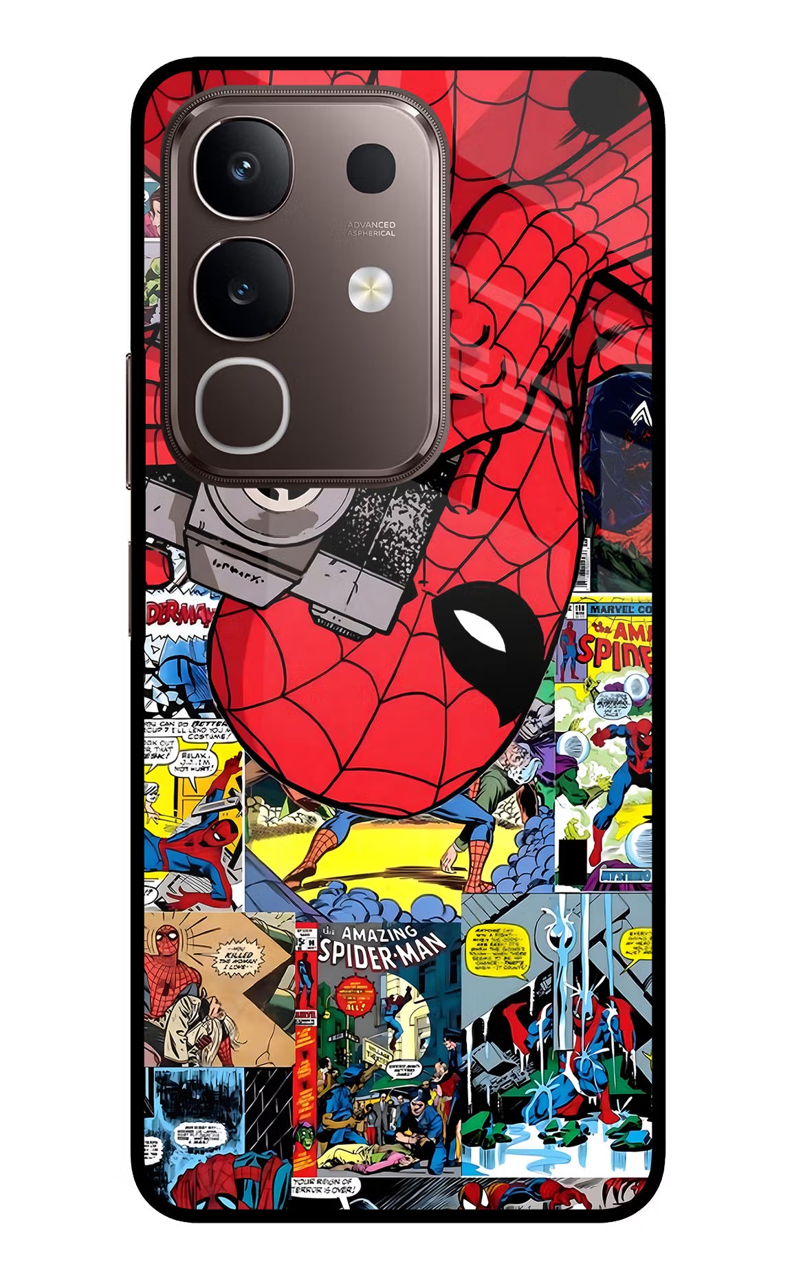 Spider Man Vivo Y31 Pro 5G Glass Case Back Cover by Casekaro