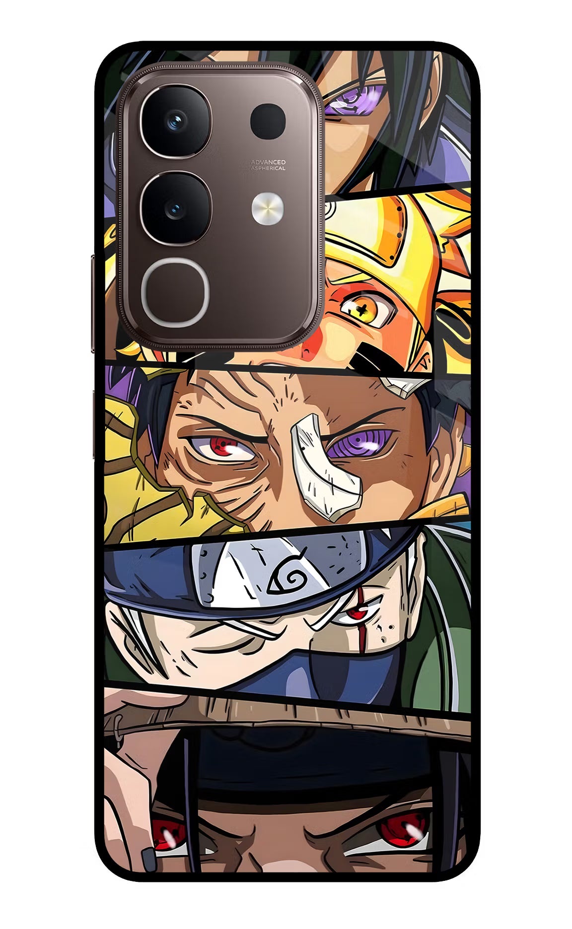Naruto Character Vivo Y31 Pro 5G Glass Case Back Cover by Casekaro
