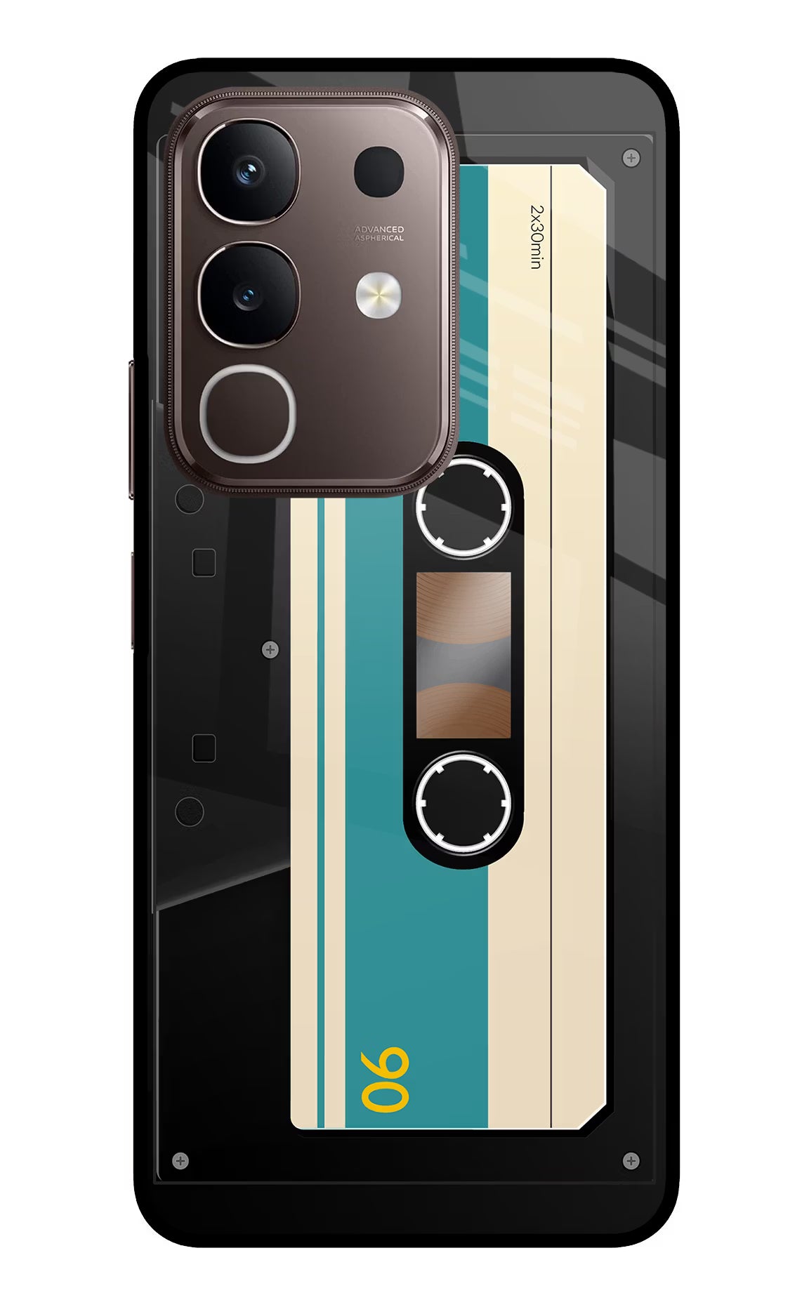 Cassette Vivo Y31 Pro 5G Glass Case Back Cover by Casekaro