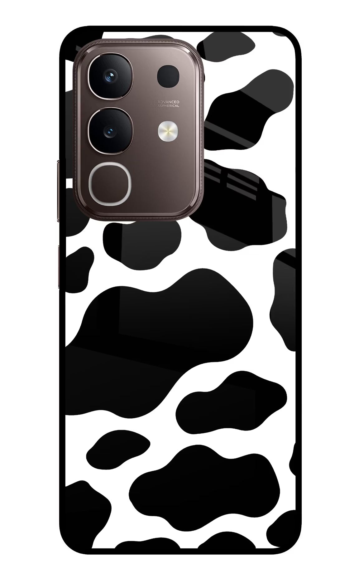 Cow Spots Vivo Y31 Pro 5G Glass Case Back Cover by Casekaro