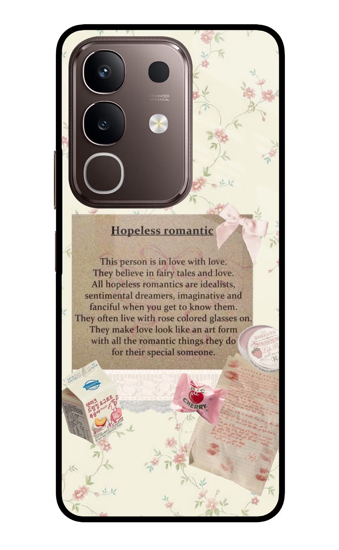 Hopeless Romantic Vivo Y31 Pro 5G Glass Case Back Cover by Casekaro
