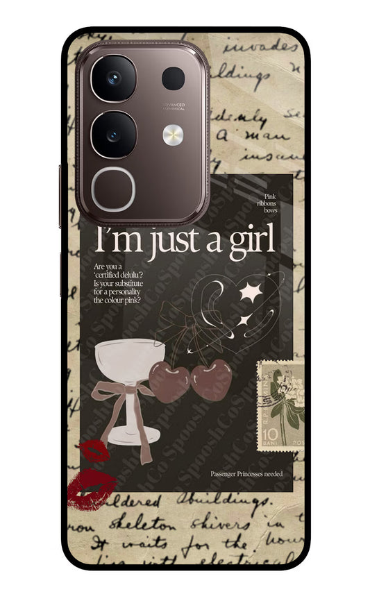 I am just a girl Vivo Y31 Pro 5G Glass Case