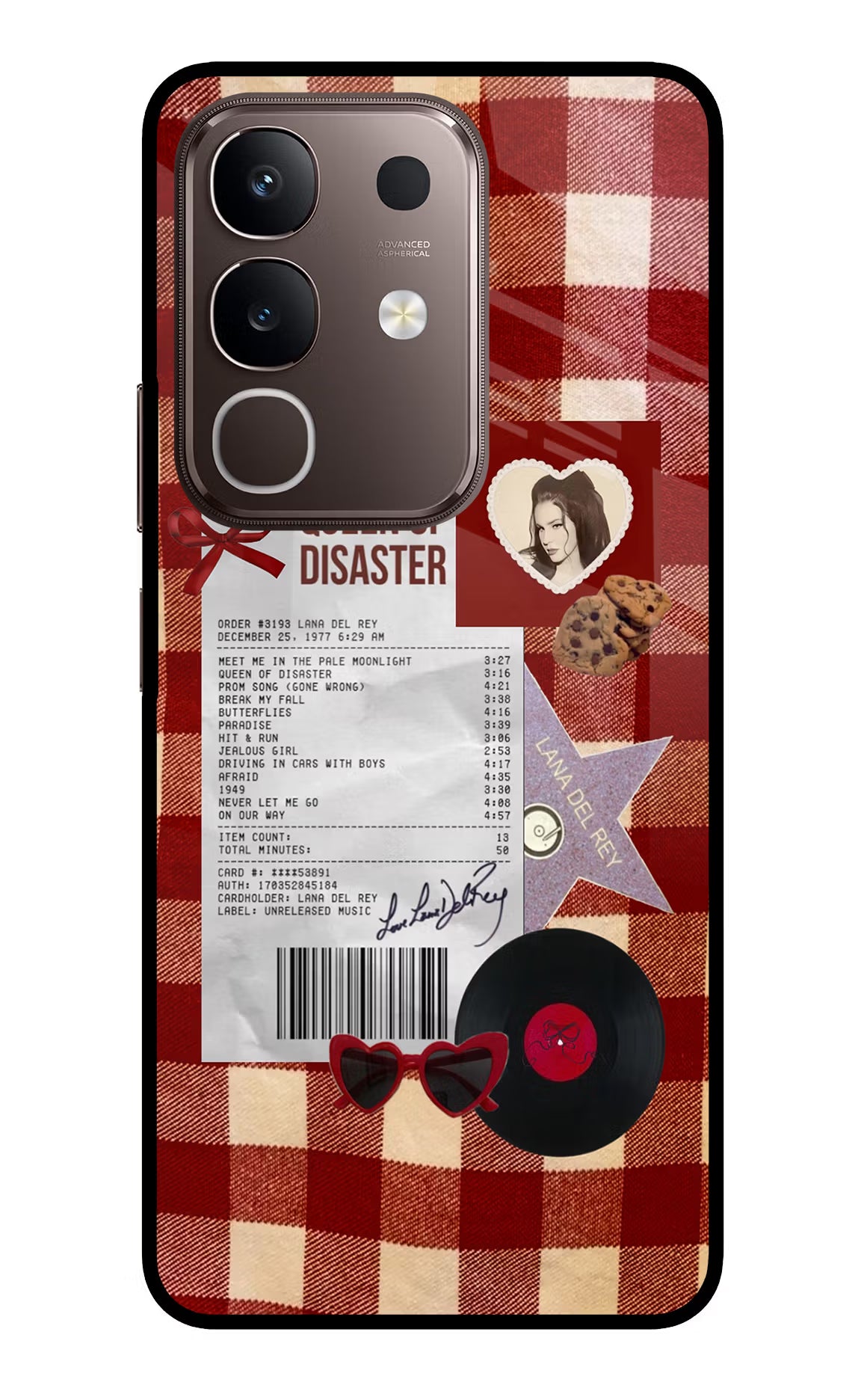 Queen of Disaster Vivo Y31 Pro 5G Glass Case Back Cover by Casekaro