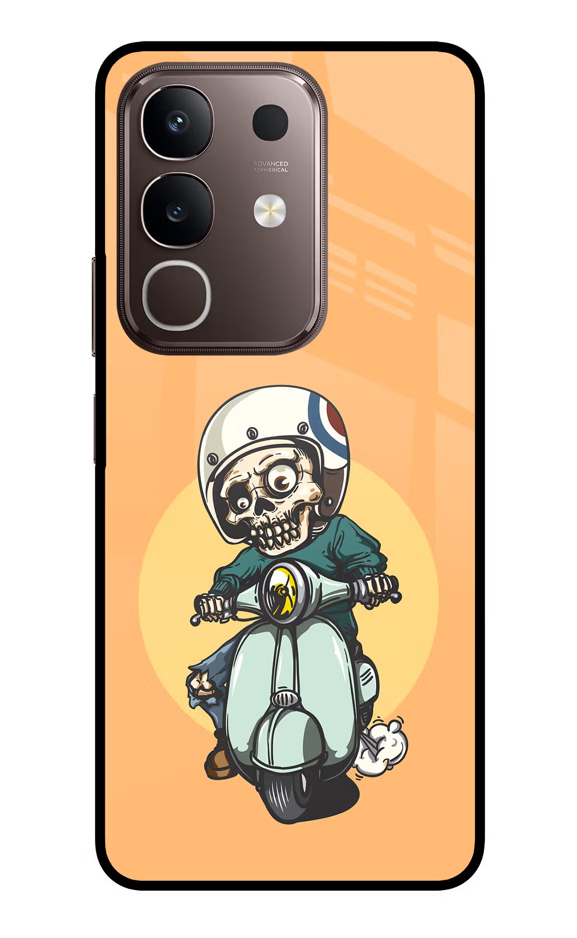 Undead Biker Vivo Y31 Pro 5G Glass Case Back Cover by Casekaro