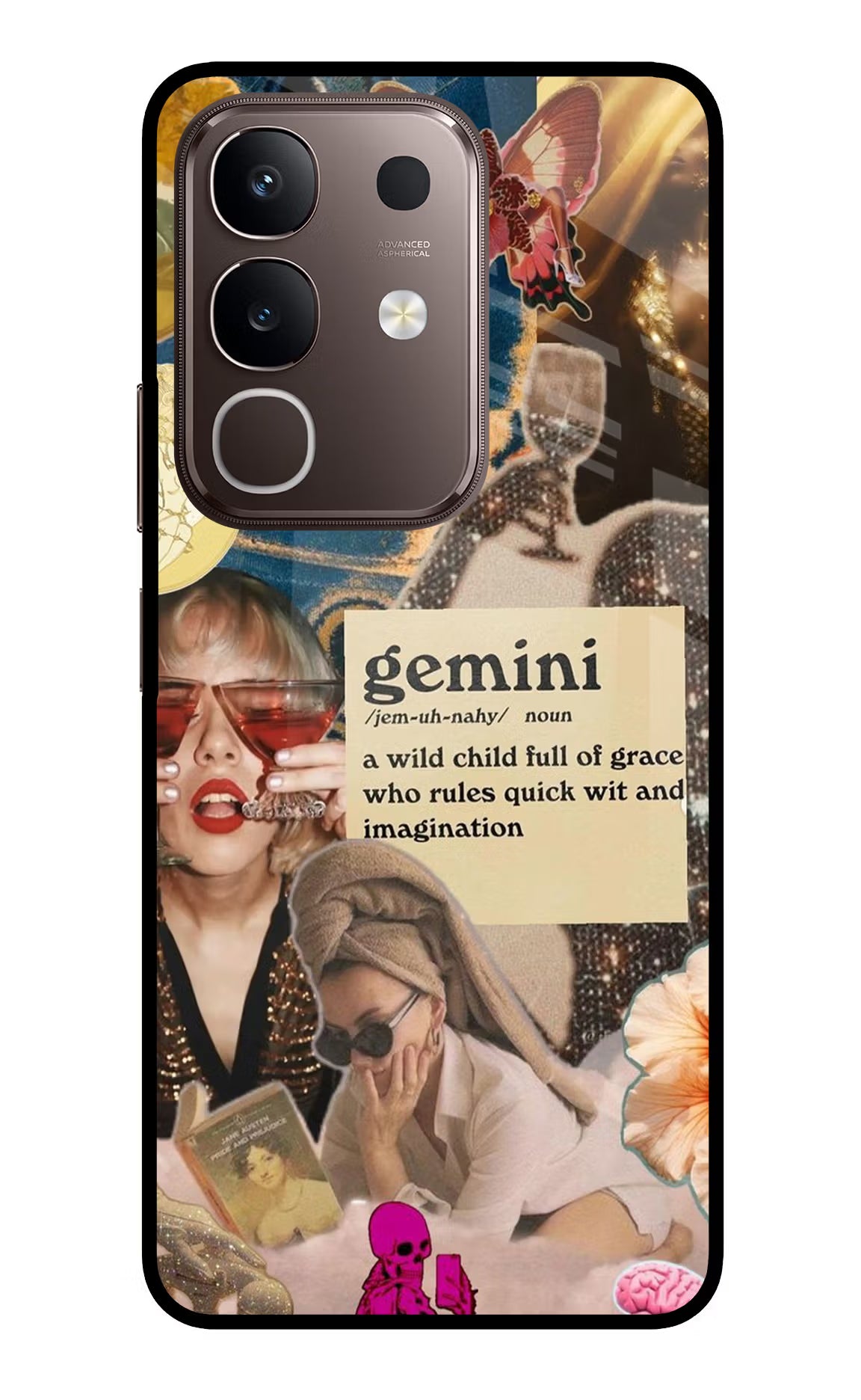 Gemini Zodiac Vivo Y31 Pro 5G Glass Case Back Cover by Casekaro