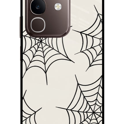 Spider Web Vivo Y31 Pro 5G Glass Case Back Cover by Casekaro