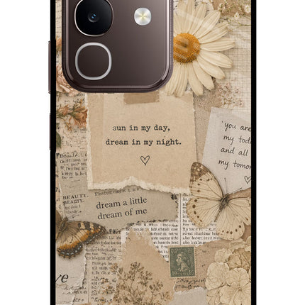 Vintage case Vivo Y31 Pro 5G Glass Case Back Cover by Casekaro