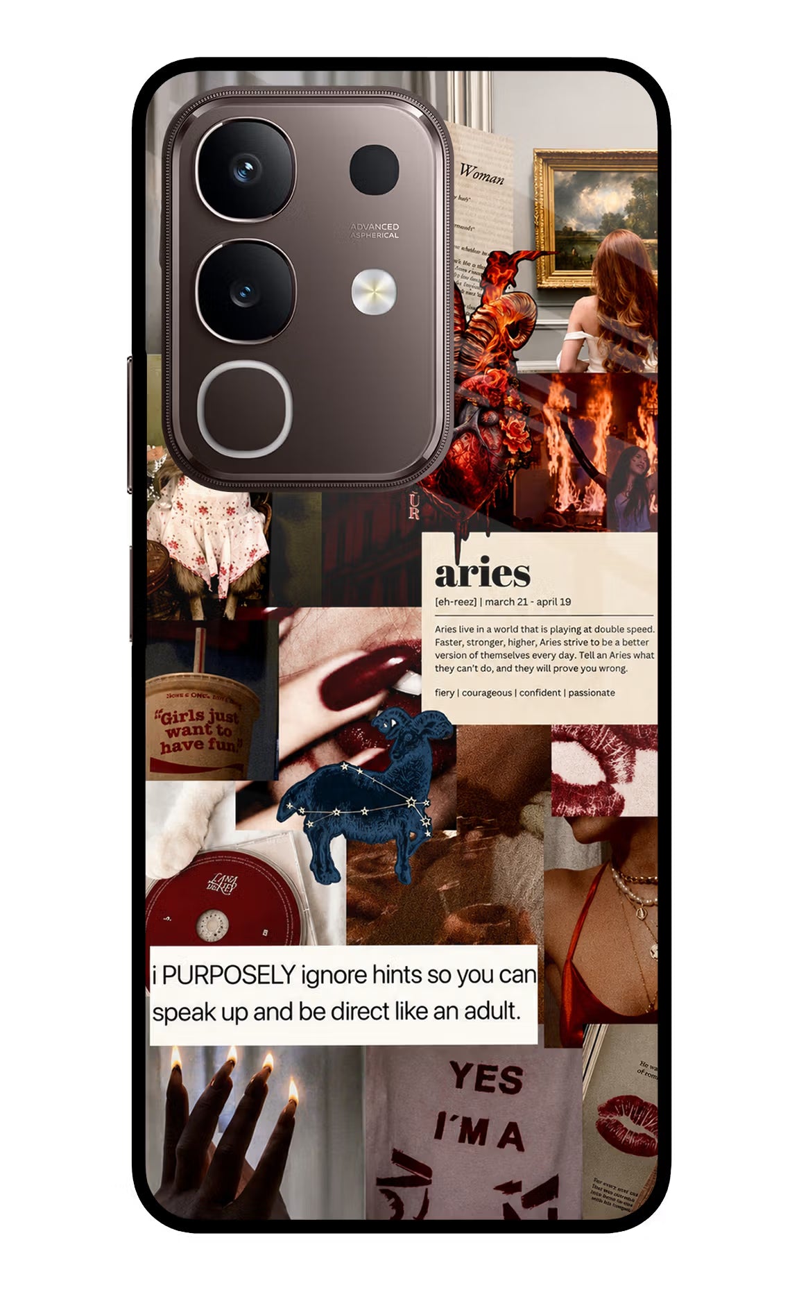Zodiac Aries Vivo Y31 Pro 5G Glass Case