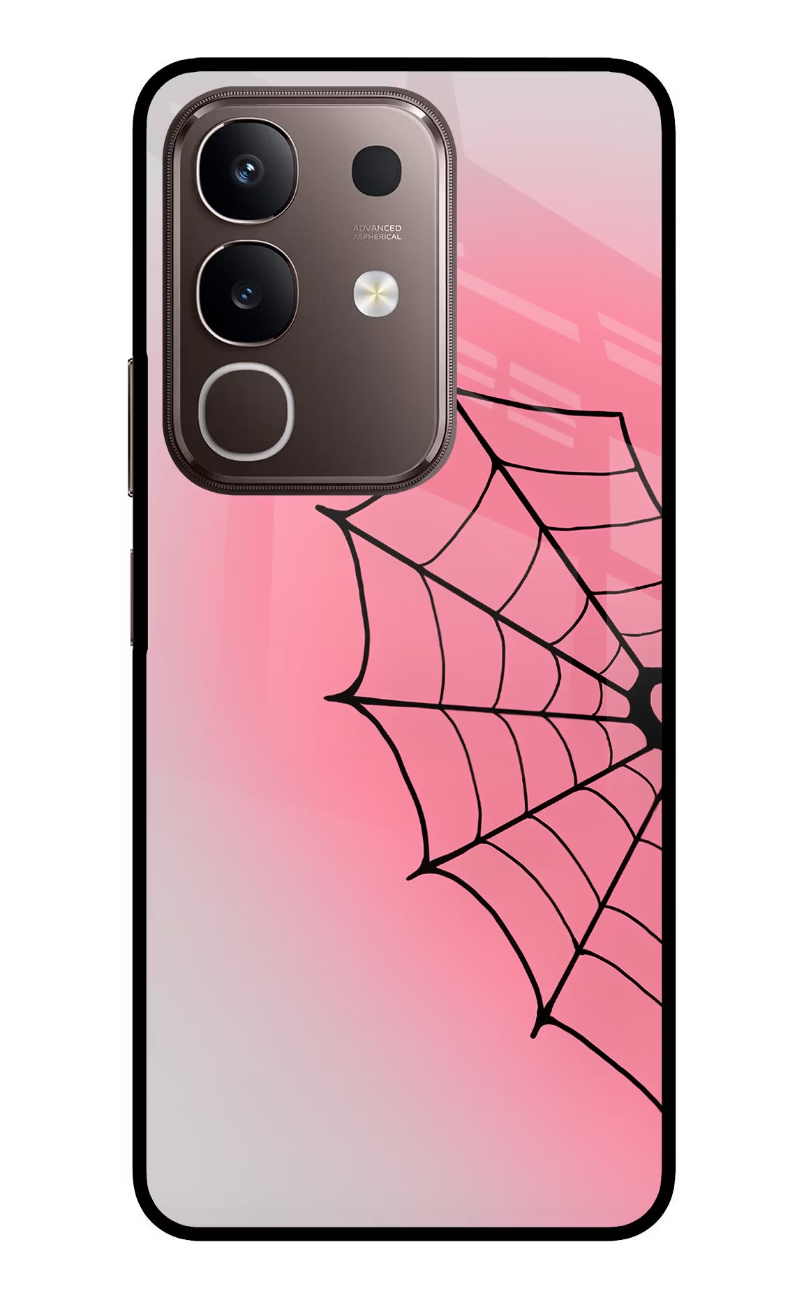 Pink Web Vivo Y31 Pro 5G Glass Case
