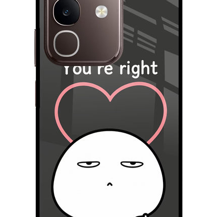 You're Right Vivo Y31 Pro 5G Glass Case Back Cover by Casekaro