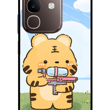 Tiger Treat Vivo Y31 Pro 5G Glass Case Back Cover by Casekaro