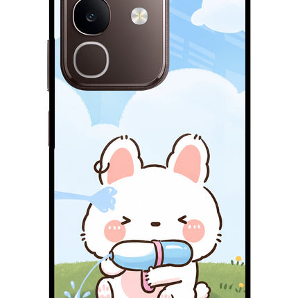 Bunny Treat Vivo Y31 Pro 5G Glass Case Back Cover by Casekaro