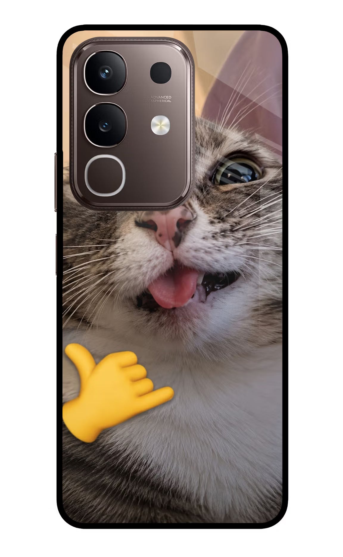 Silly Cat Call Vivo Y31 Pro 5G Glass Case