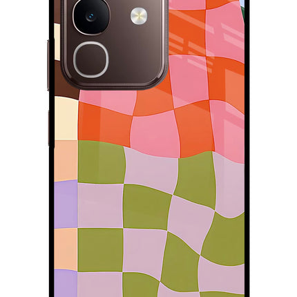 Wavy Grid Vivo Y31 Pro 5G Glass Case