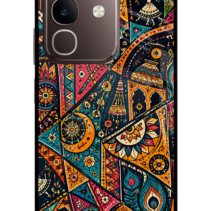 Folk Print Vivo Y31 Pro 5G Glass Case
