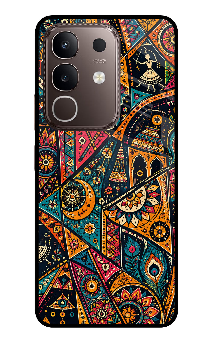 Folk Print Vivo Y31 Pro 5G Back Cover, Glass case
