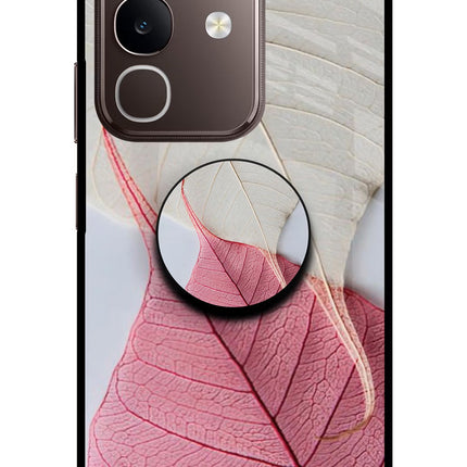 White Pink Leaf Vivo Y31 Pro 5G Pop Case by Casekaro