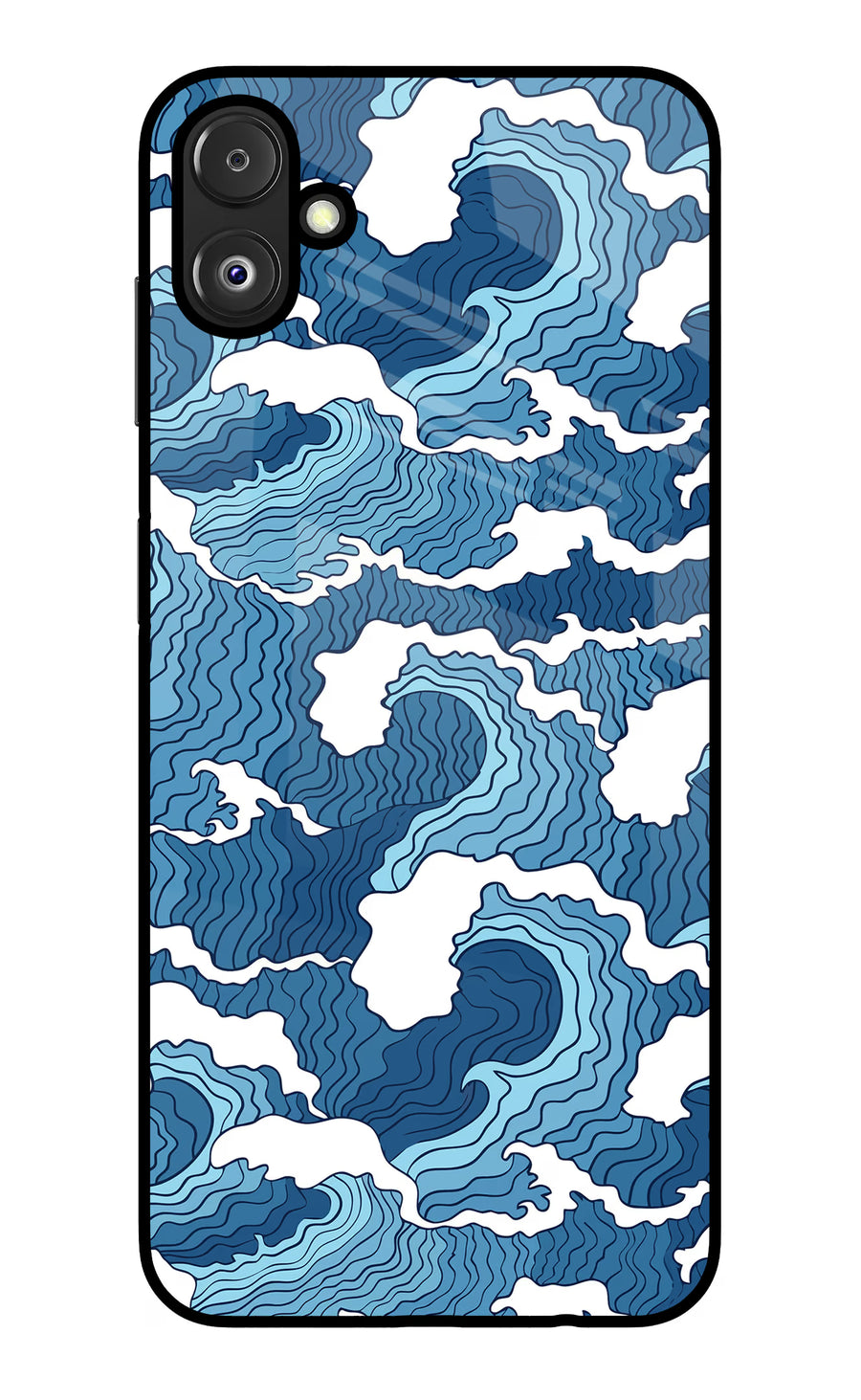 Blue Waves Samsung F14 5G Back Cover, Glass case