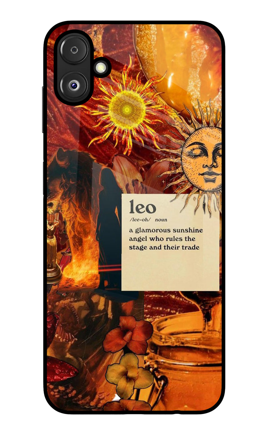 Leo Zodiac Samsung F14 5G Back Cover, Glass case