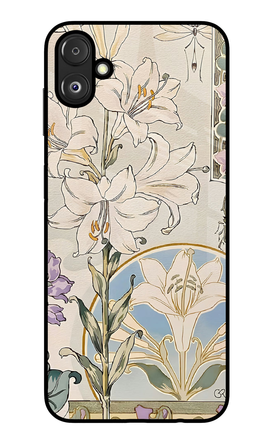White Lily Samsung F14 5G Back Cover, Glass case