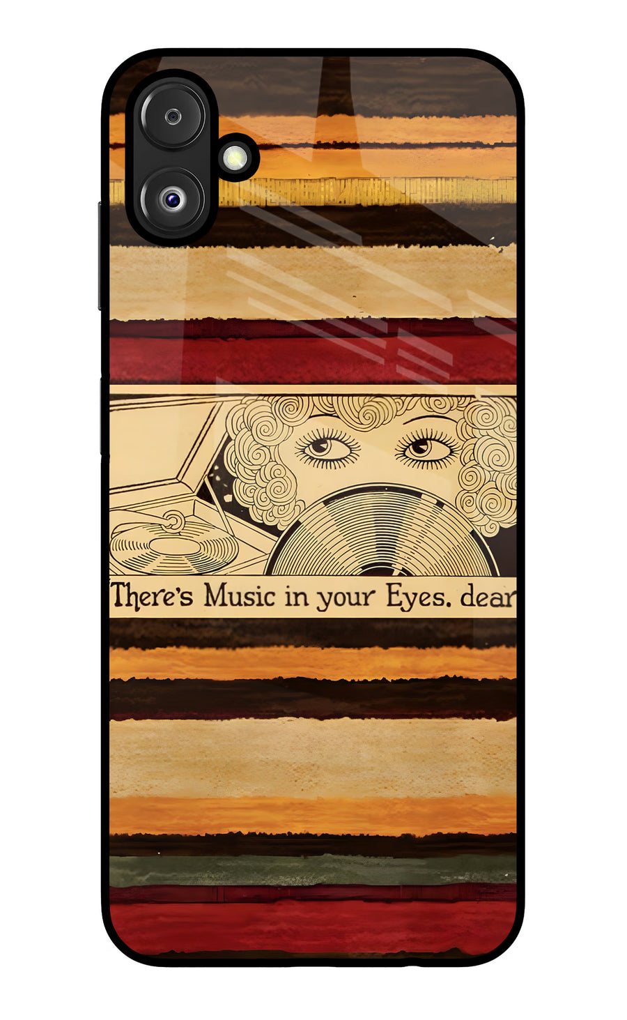 Vinyl Stripes Samsung F14 5G Back Cover, Glass case