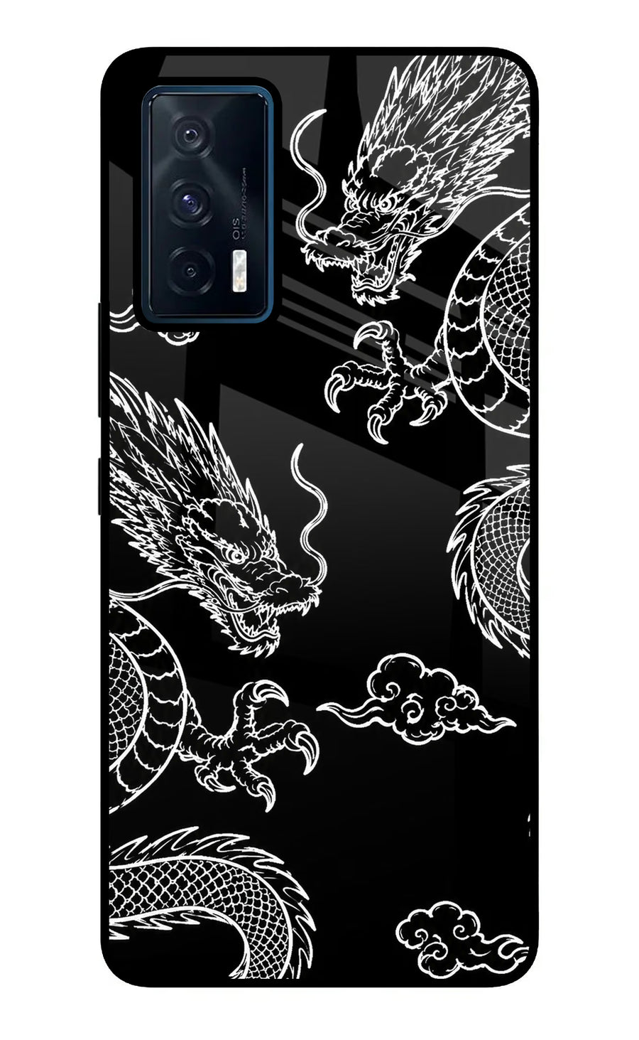 Twin Dragons iQOO 7 5G Back Cover, Glass case