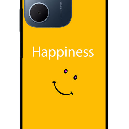 Happiness With Smiley Oppo A5x 5G Glass Case Back Cover by Casekaro