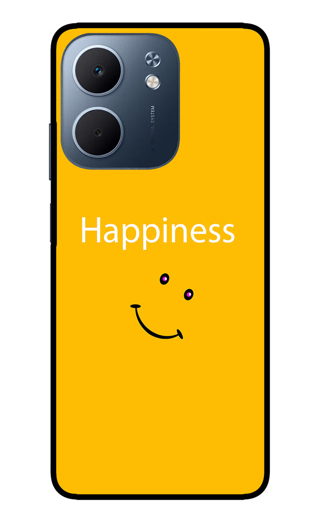 Happiness With Smiley Oppo A5x 5G Glass Case Back Cover by Casekaro