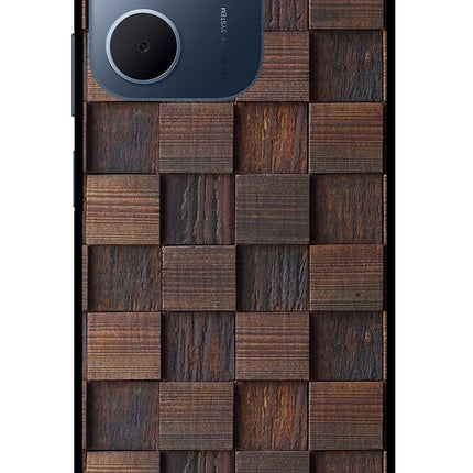 Wooden Cube Design Oppo A5x 5G Glass Case Back Cover by Casekaro