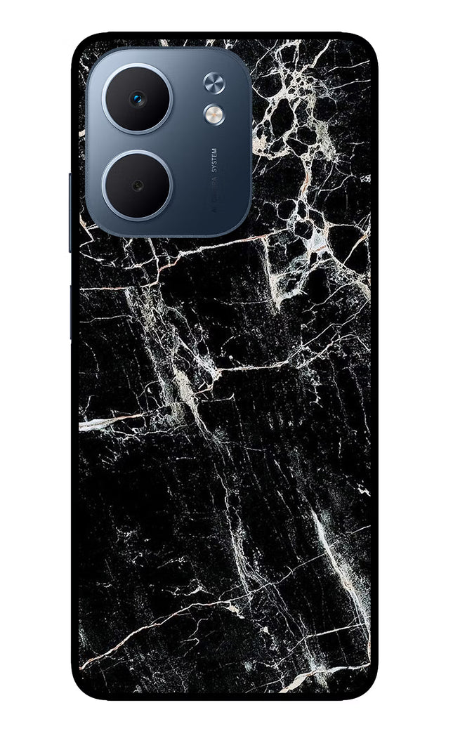 Black Marble Texture Oppo A5x 5G Glass Case Back Cover by Casekaro